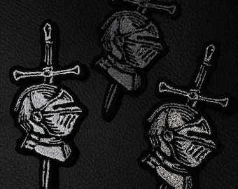 Medieval Knight Embroidered Patch: Iron On/Sew On