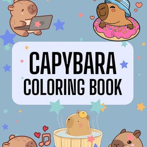 Cute and Fun Capybara Coloring book