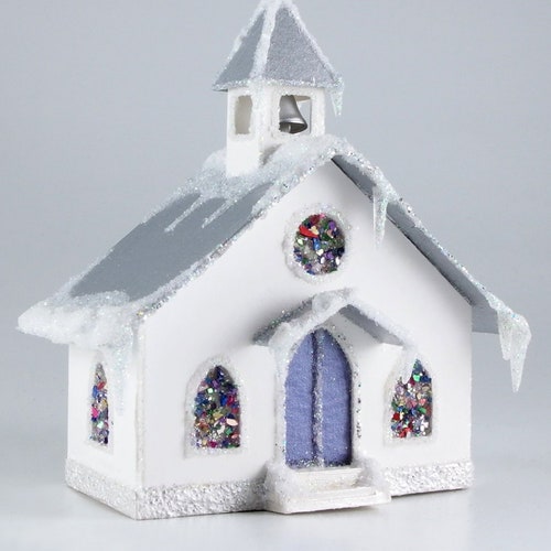 Catalog House Paper Glitter House Ornament Etsy