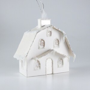 Dutch Colonial Paper Glitter House Ornament