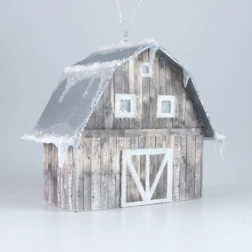 Catalog House Paper Glitter House Ornament Etsy