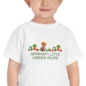 Grandma&#39;s Little Garden Helper Toddler Tee: Soft Cotton Kids T-Shirt