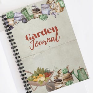 Garden Journal Notebook: Lined Paper, Spiral Binding - Gift for Plant Lovers