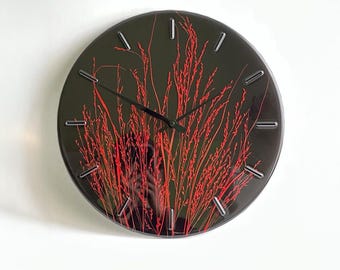 Floral Resin Wall Clock: Botanical Minimalist Decor