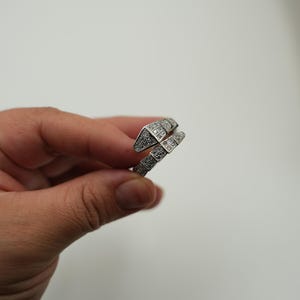 CZ Serpenti ring 925 silver 18k white gold plated ring