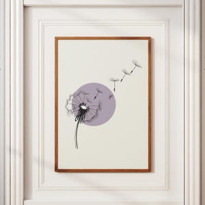 Lámina floral minimalista: decoración de pared botánica escandinava (descarga digital)