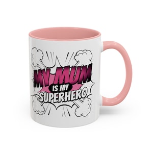 Hero Mum Coffee Mug - Gift for Mom, Mother&#39;s Day Mug, Superhero Coffee Cup, Unique Tea Mug, Funny Parent Gift