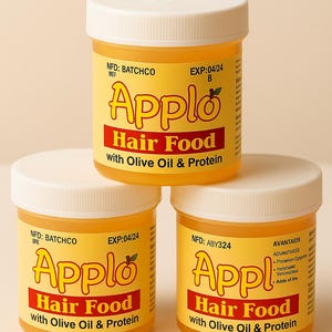 Apple Hair Food – Nourishing Olive Oil & Protein Formula x3