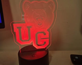 Ursinus College UC Bears Football Basketball LED Night Light Lamp w/Base Remote USB