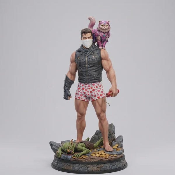 Carl & Princess Donut 3D Printed Figure | LitRPG Bookshelf Decor (DCC Collectible)