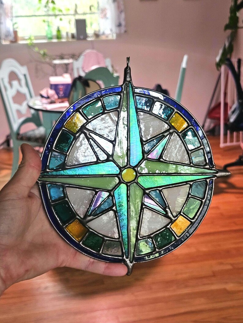 Digital Download Pattern Compass Rose Suncatcher Stained Glass - Etsy