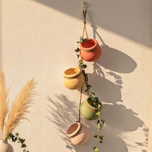 Hängande planteringsset, hängande planteringsset i keramik, modern heminredning
