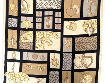 Pristine 1986 Cartier Silk Scarf - Original Box & Certificate - Authentic Vintage Luxury Heritage Gift