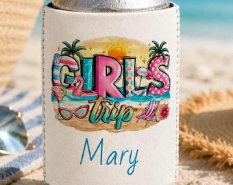 Enfriador de latas personalizado, regalo para despedida de soltera, regalo personalizado para viaje de chicas, enfriador de latas personalizado para viaje de chicas