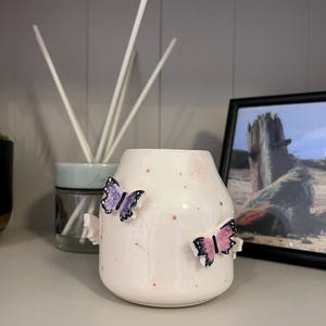Hand-made ceramic butterfly vase
