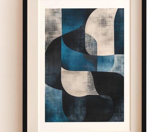 Pintura abstracta modernista, decoración minimalista escandinava