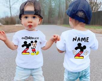 Birthday Shirt for Kids, Oh Twodles 2nd Birthday Tee, Personalized Mickey 2nd Birthday Tee, Disney Two Year Old Birthday Tee, Birthday Shirt