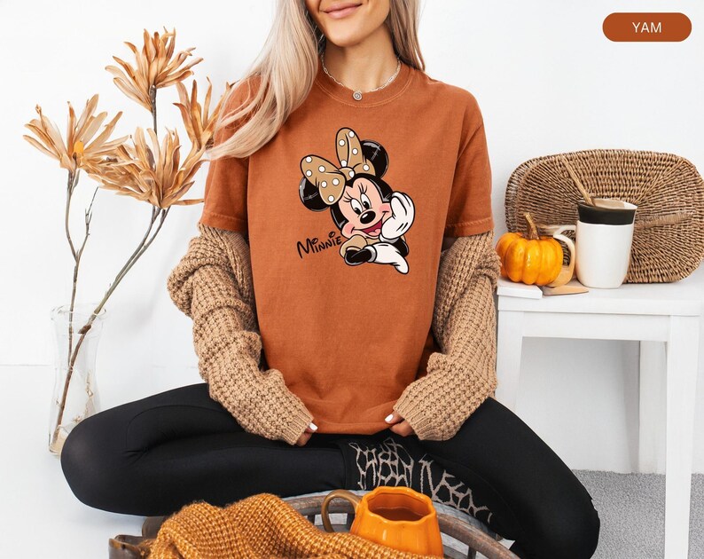 Minnie Mouse Shirt, Comfort Colors, Cute Cartoon Shirt, Retro Mouse Tee, Polka Dot Bow Tshirt, Magical Character Shirt, Disney Tee 画像 6