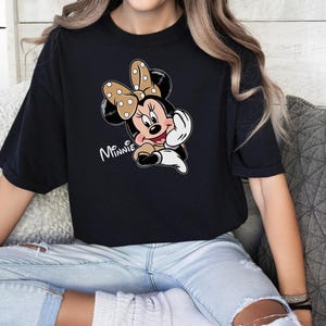 Minnie Mouse Shirt, Comfort Colors, Cute Cartoon Shirt, Retro Mouse Tee, Polka Dot Bow Tshirt, Magical Character Shirt, Disney Tee 画像 7
