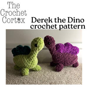 Derek el dinosaurio solo PATRÓN de crochet