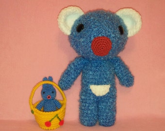 Penelope blue koala bear crochet toy pattern PDF