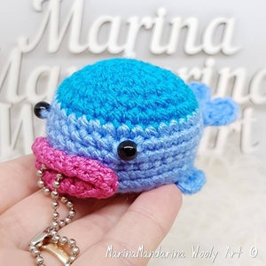 Tamagotchi P1/P2 crochet Whale cases by MarinaMandarina can fit all similar vintage tamagotchies