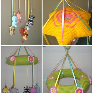 Baby Animals Mobile crochet PDF pattern