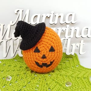Tamagotchi case any size crochet beads by MarinaMandarina Halloween witch pumpkin