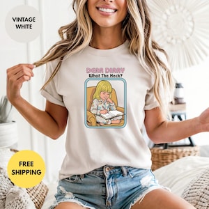 Dear Diary What The Heck T-Shirt | Retro Girl Writing Illustration