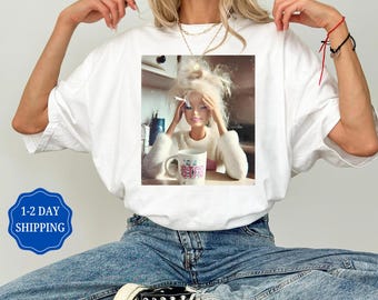 Barbie Morgen Kaffee T-Shirt | Retro Foto Tee