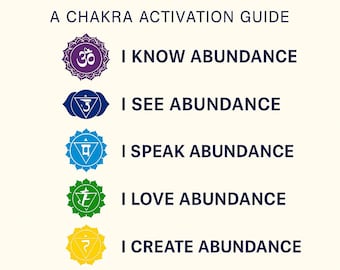 Soy Abundancia: Un viaje de afirmación de los 7 chakras