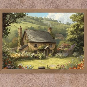 Charming Cottage Garden – Vintage Countryside Wall Art