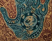 The Snake Charmers Hand, original acrylic painting