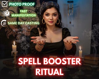 Rituel Spell Booster - Amplifie la puissance des sorts, renforce l'énergie de manifestation et l'alignement spirituel