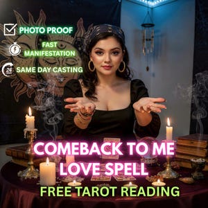 Comeback to Me Love Spell, Reconciliation & Emotional Reconnection Ritual, Personalized White Energy Candle Casting