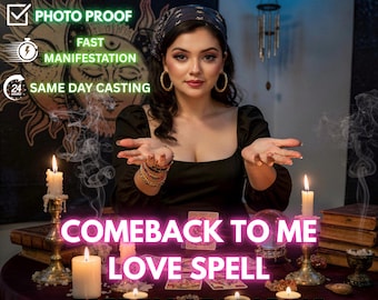 Sort d'amour Comeback to Me, rituel de réconciliation et de reconnexion émotionnelle, moulage de bougie à énergie blanche personnalisé