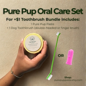 Natural Dog Toothpaste + Brush: Pure Pup Oral Care Set