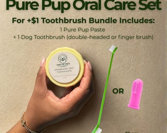 Natural Dog Toothpaste + Brush: Pure Pup Oral Care Set