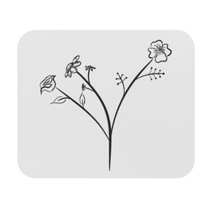 Musmatta, handritad blommig dekor, rektangulär, skrivbordstillbehör, spelmatta, anpassad skrivbordsplatta, datormusmatta