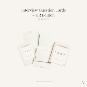 HR-Interview-Fragenkarten – 20 druckbare Fragen | Verhalten, Kulturpassung, Motivation | HR-Tools | Sofort-Download (PDF)