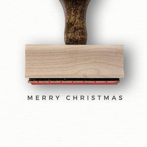 Timbre joyeux Noël simple | Timbres des Fêtes | Ruban de Noël | Etiquettes cadeaux de Noël DIY | Papier cadeau de Noël minimaliste | Folklorique