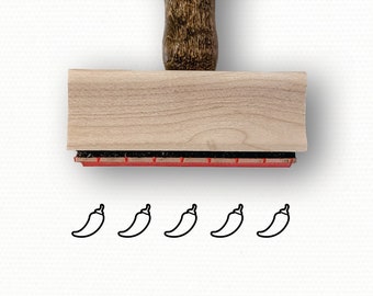 Chili Pepper Rating Rubber Stamp: Spicy Book Journal Stamp