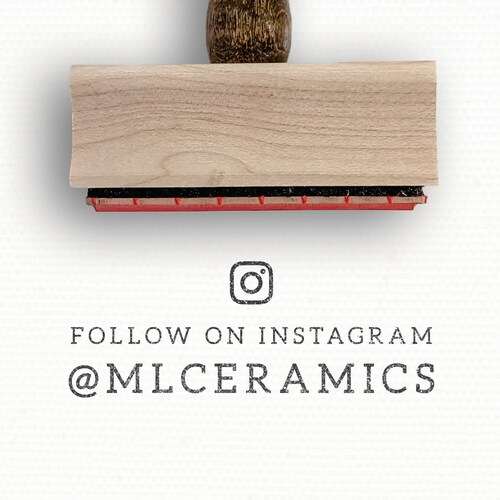 Custom Social Media Stamp Custom Rubber Stamp Instagram Etsy