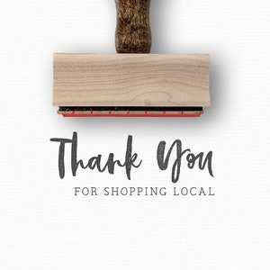 Thank You for Shopping Local Stamp | Thank You So Much | Thanks Rubber Stamp | Small Business Packaging Stamp | Shop Local Business | Calli