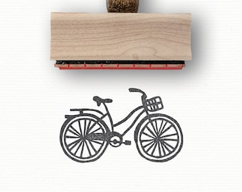 Bike Stamp | Bicycle Rubber Stamp | DIY Custom Etsy Packaging | DIY Block Hand Printed Fabric | Planner Journal Stamp | Teacher Stamp
