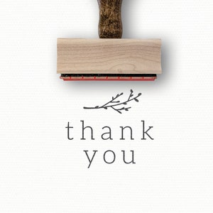 Thank You Stamp | Simple Branch Thank You Stamp | Product Packaging Stamp | Thanks Gift Tag Stamp | Wedding Thank You Gift Tags | Branch