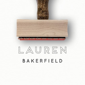 Custom Name Stamp | Name Stamp | Custom Rubber Stamp | 21st Birthday Gift | DIY Branding Package | Custom Logo Design | Lauren Custom Stamp