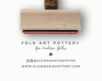 Custom Logo Stamp: Folksy Business Card Design, Product Packaging