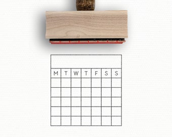 Monthly Habit Tracker Stamp: Perpetual Calendar Planner Stamp