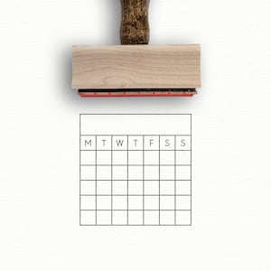 Goal Habit Tracker Stamp | Perpetual Calendar Planner Stamps | Planner Minimalist Journal | Bujo Rubber Stamp | Journal Creatiate BJ